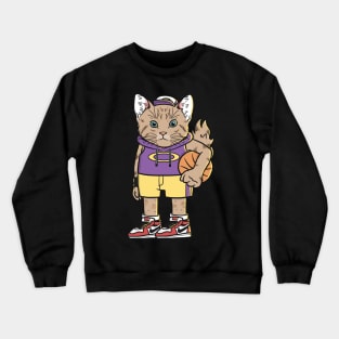 Basketball Cat Sport Club Crewneck Sweatshirt